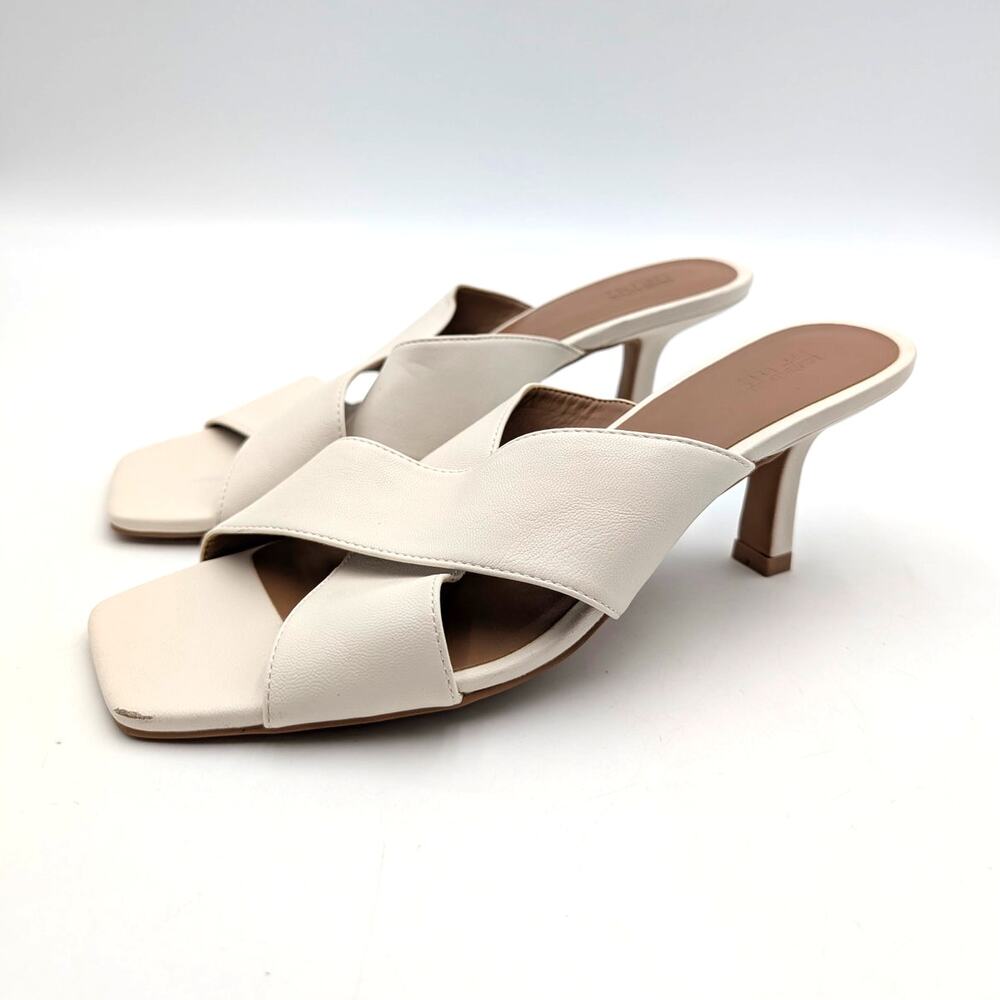 Nordstrom Rack Lauren Slide Sandals Open Toe Womens Bone Size US7M EU37
